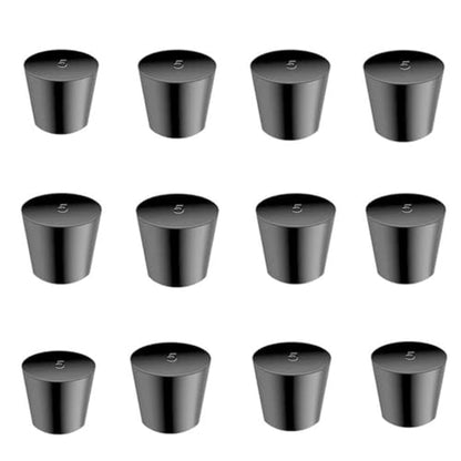 12Pcs Solid Rubber Stoppers 5# Tapered Lab Bungs Solid Rubber Stoppers - size: 12Pcs 5#