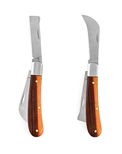 QWORK Gardening Grafting Cutter, Manual Grafting/Pruning Cutter, Plant/Fruit Tree Budding Tool with 2 Plants Repair Tapes for Floral Fruit Tree