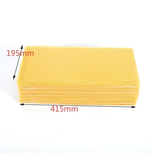 Natural Beeswax Sheets Candle Making, 100% Pure Wax Foundation Bee Hive Frames, 415x195mm, 30 Pack DIY Supplies