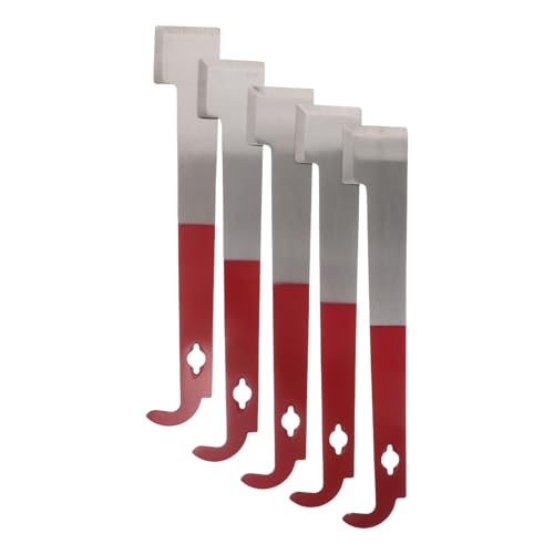 5pcs Beekeeping Hive Tool Set Steel Multi-Function Hive Scraper, Frame Lifter, Uncapping Fork, and Pry Bar for Beehive Maintenance and Honey Harvesting