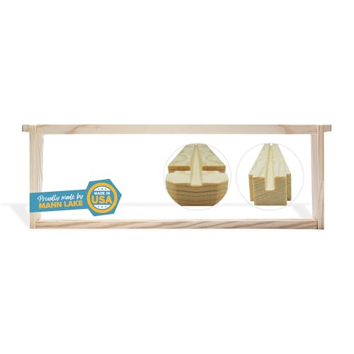 Mann Lake 6 1/4" Deep Unassembled Beekeeping Frames, Groove Top and Bottom, No Holes in Endbars, Designed for High Precision and Durability, Compatible with All Uncappers, 100 Pack, Made in the USA - size: 6-1/4-Inch