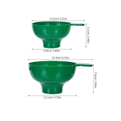 Amosfun Wide Mouth Funnel Set for Mason Jars Kitchen Funnels for Filling Bottles Seasoning Jam Oil Wine and Dry Ingredients Plastic Large Mouth Funnel for Home Use
