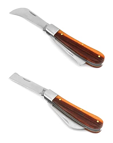 QWORK Gardening Grafting Cutter, Manual Grafting/Pruning Cutter, Plant/Fruit Tree Budding Tool with 2 Plants Repair Tapes for Floral Fruit Tree