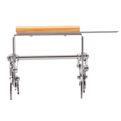 Pomya Beehive Frame Grip Tool with Wooden Handle | Adjustable Beekeeping Frame Lifter and Holder for Secure Removal, Rust Proof Stainless Steel Jaws for Universal Use