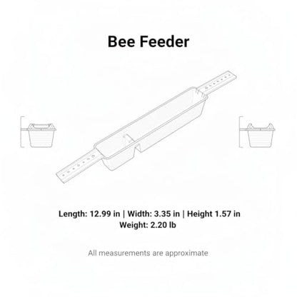 Bee Feeder, Adjustable Hive Frame Feeder with Adjustable Ears for Langstroth Hives, 40 fl oz Capacity, 5-Pack