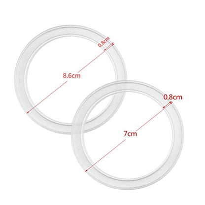 Silicone Jar Gaskets Leak Proof and Airtight 10 Pack for 70mm and 86mm Can Lids White (70mm) - size: 70mm