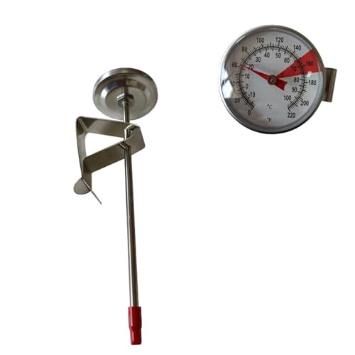 4X Coffee Milk Thermometer Instant Read Thermometer Kitchen Tools Dial Coffee Thermometer for Cheese Making Grill Turkey Steak