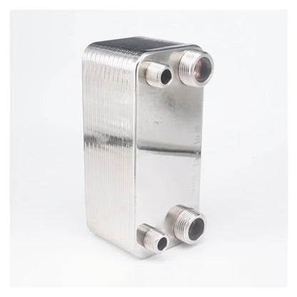 24 Plates Heat Exchanger Beer Wort Chiller Cooler SUS 304 Stainless Steel for Homebrew Beer Robust Construction
