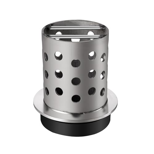 DZQ Perforated Casting Flask Vacuum Casting Stainless Steel Wall Flanged with Rubber Sprue Base(3.5" x 5") - size: 3.5" x 5", style: Height: 5in
