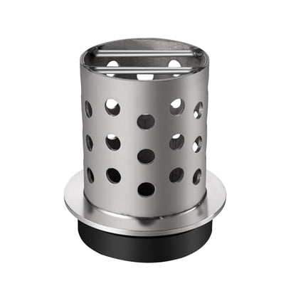 DZQ Perforated Casting Flask Vacuum Casting Stainless Steel Wall Flanged with Rubber Sprue Base(3.5" x 5") - size: 3.5" x 5", style: Height: 5in