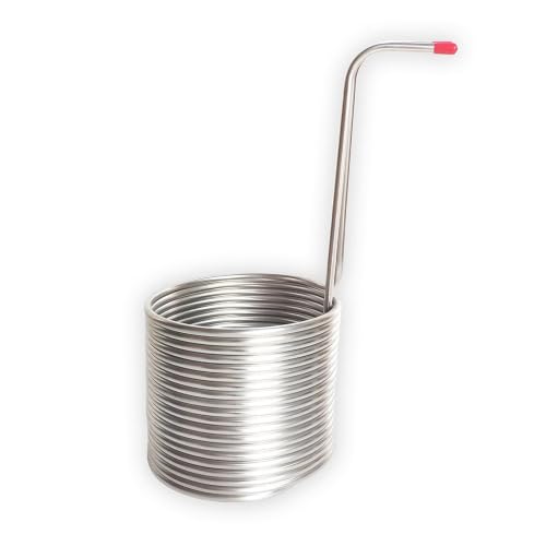15.24 m 3/8" Stainless Steel Wort Chiller 50L Immersion Cooling Coil for Home Brewing