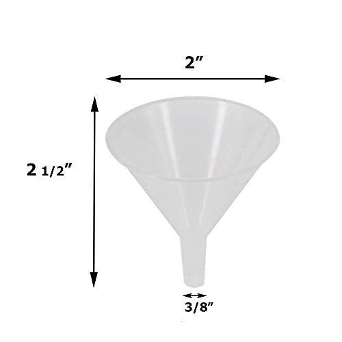 Plastic Funnel 2 inch diameter for General Purposes, Lab Car Kitchen Art Home Tools, Liquids Sand - Set of 3