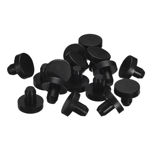 uxcell 32 Pieces Black Rubber Stopper, 6mm Plug Holes for 5.5-5.8mm/0.22-0.23" Hole - size: 5.5-5.8 mm