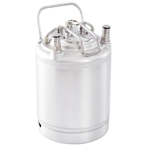 2L/64oz Mini Beer Keg Growler 1.6 Gallon Mini Ball Lock Keg Corny Keg for Homebrew 304 Stainless Steel Beer Mini Keg