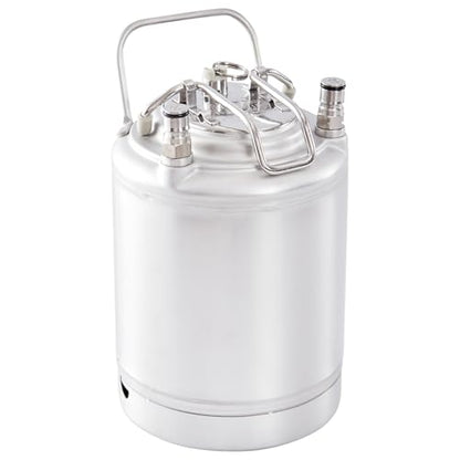 2L/64oz Mini Beer Keg Growler 1.6 Gallon Mini Ball Lock Keg Corny Keg for Homebrew 304 Stainless Steel Beer Mini Keg