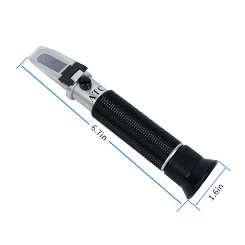 0-32% Brix Meter Refractometer with ATC, brix Refractometer,lab Refractometer forfruit, Fruit Juice,Wine Making - size: 0-32% Brix Meter