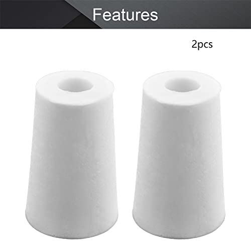 Othmro 2Pcs Drilled Rubber Stopper with Airlock, White Drilled Bungs Stopper with 1.18" Hole for Fermentation Use, Homebrewing Beer Kombucha Airlock Stopper