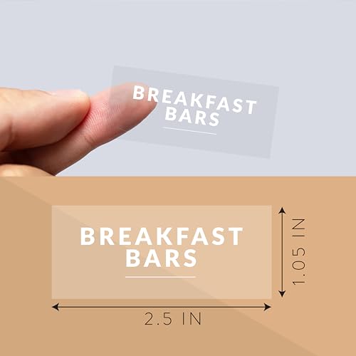SAVVY & SORTED Pantry Labels for Food Containers, 198 Modern Font Kitchen Labels for Containers on Clear Sticker, Waterproof Scratch Resistant, Organize Pantry Essentials - style: Clear Narrow Pantry Labels