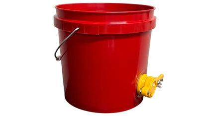 House Naturals Honey Food Grade 2 Gallon Red Bucket with Honey Gate for Beekeeping and Gamma Lid