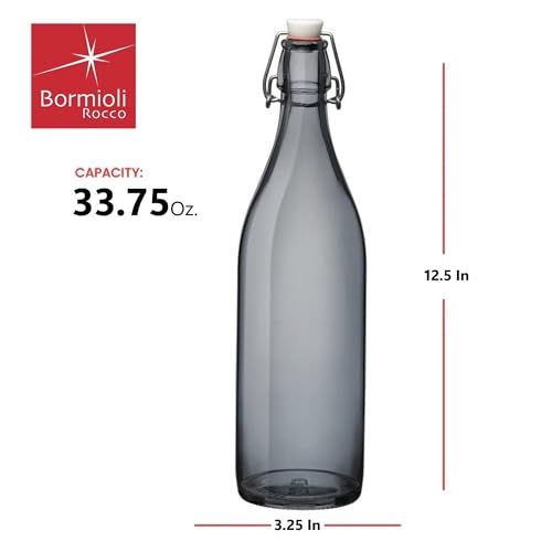 Bormioli Rocco Giara Bottle - Gray, 33.75 Oz, Set of 2 - color: Gray
