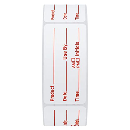 500pcs Freezer Labels for Food Storage Removable FIFO Use by Food Preparation Stickers Expiration Prep Date 1 x 2 Inch Labels (Red) - color: Red-2