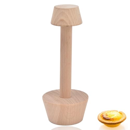 Wooden Pastry Tamper, Double Side Pie Pastry Dough Tart Tamper for Mini Muffin Pan, Wooden Shell Dough Wooden Cookie Molds for Baking, Mini Egg Tart, Cheesecakes, Pasta
