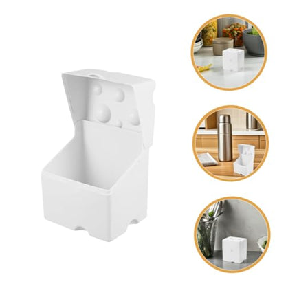 Hemoton Airtight Plastic Cheese Storage Box with Flip Lid 1pcs White Abs Refrigerator Cheese Saver Container for Fridge Food Organization