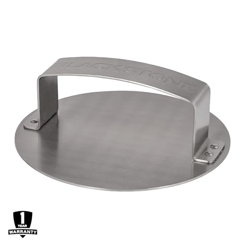 BLACKSTONE Smash & Sear Press – Stainless Steel Burger Smasher | Griddle & Grill Tool, Hamburger & Patty Maker, Panini & Sandwich Press, Meat & Veggie Compatible, Bacon Press