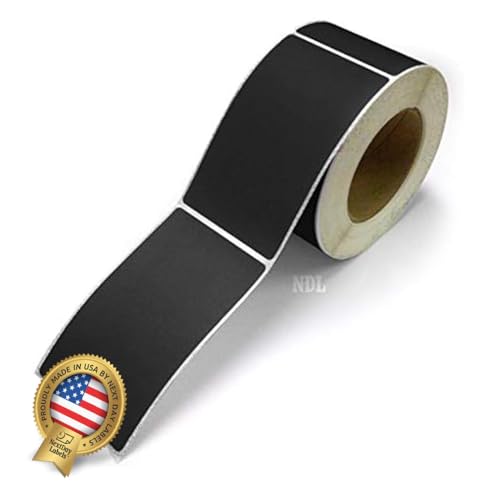 NextDayLabels 500 Rectangle Stickers (3" x 5") - Color Coding Labels Roll - Moving Labels for Boxes, Colored Inventory Stickers for Packing, Organizing, and Storage (Black) - color: Black