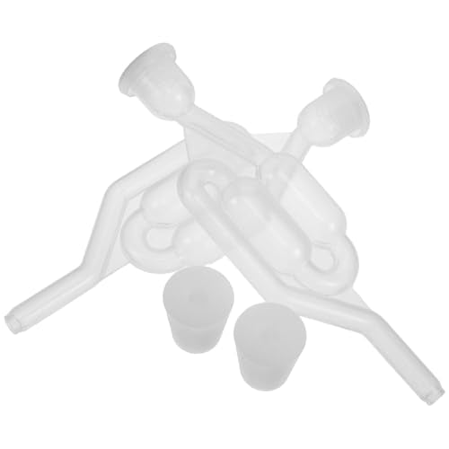 Didiseaon Homebrew Airlock and Stopper Set for Fermentation, Plastic S-shaped Bubble Airlock with User-friendly Assembly, Avoiding Oxidation, for Beer Brewing and Home Wine Making,