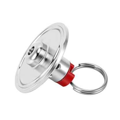 Stainless Steel Pull Ring Pressure Relief Valve PRV with 1.5 Inch Clamp End Cap for Homebrew Fermentation Carbonation