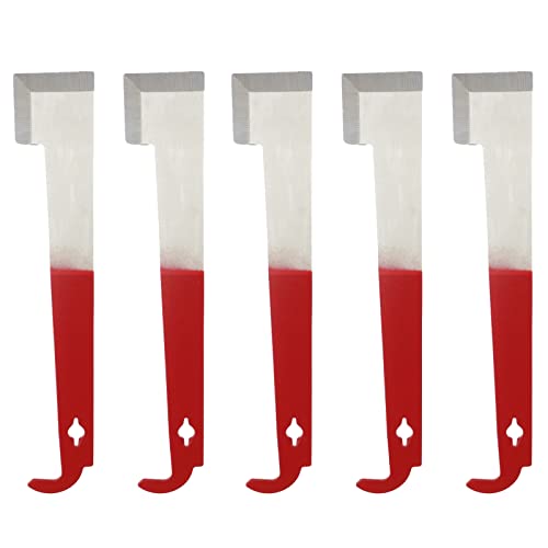 5 Pack Steel Beekeeping Hive Tool J Hook Hive Scraper Tool Bee Frame Lifter and Scraper Equipment for Beekeepers