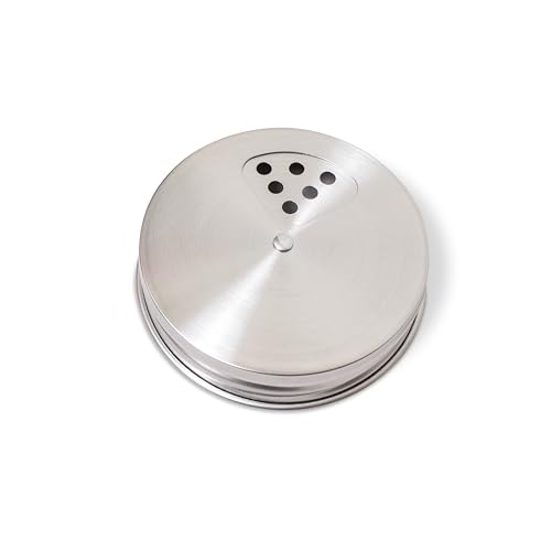 Mason Jar Shaker Lids Stainless Steel – Adjustable Spice & Seasoning Dispenser Tops for Regular Mouth Ball Canning Jars (6 Pack) - style: Regular Mouth