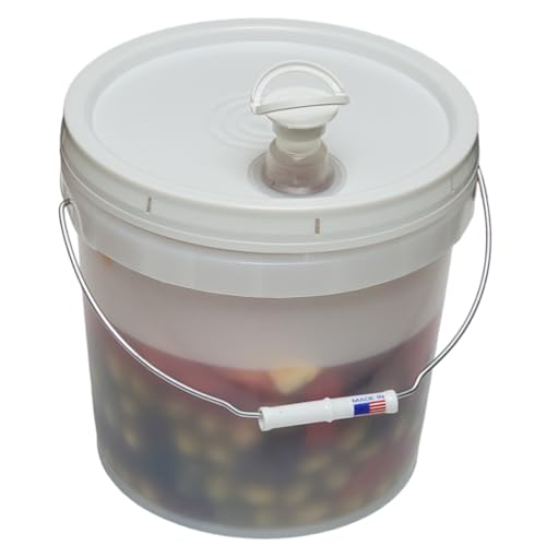 2 Gallon Bucket Pail with Lid & Handle Pour Spout Leak Proof BPA Free Food Safe HDPE Storage Container AirTight Premium Quality Buckets All Purposes Dry & Liquid Contents FDA Compliance (Translucent) - color: Translucent
