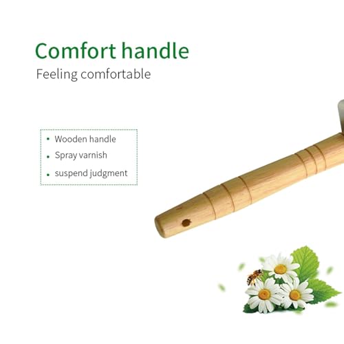 SEIWEI 16 Tines Adjustable Uncapping Fork with Wood Handle, 2 in 1 Stainless Steel Honeycomb Honey Fork Knife Bee Hive Shovel Hand Tool, Easy to Use