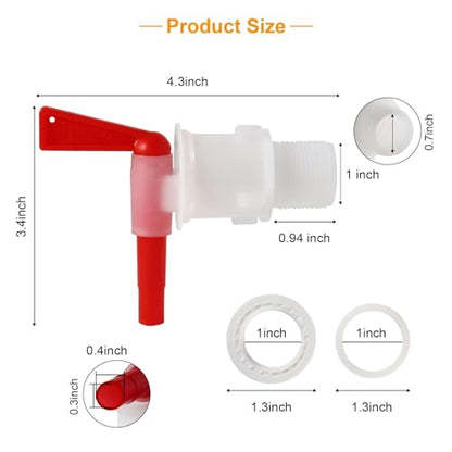 Bucket Spigot 5 Gallon Bucket Spigot, 2 Pack Plastic Bottling Bucket Spigot Fermenting Bucket Spigot for 5 Gallon Bucket Homebrew Wine Making Beer Fermentation Bucket Fermenter - size: 2 Pack