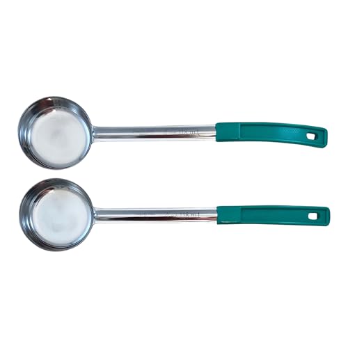 4 oz Solid Stainless Steel Portion Control Ladle Spoon | Commercial-Grade Spoodle for Portioning & Serving - Soups, Sauces & Buffet Service. Color-Coded by Size. Dishwasher Safe. - size: 4 Ounce Solid