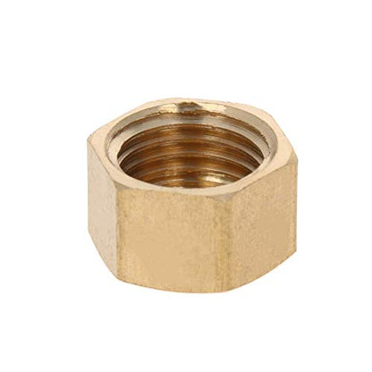 Othmro 1pcs Brass Hex Socket Pipe Fitting, 1/2" Male Thread Hose Adapter Connector Fit for 0.49" Tubes Pipe Plug Fitting Assortment Set for Garden Pipe Pneumatic Solenoid Valve Gold - size: 1pcs 1/2"