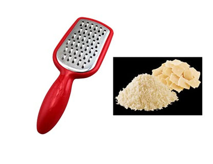2 Pcs. Stainless Steel Mini Grater Cheese Garlic Nutmeg Chocolate 5" BPA Free - color: Red
