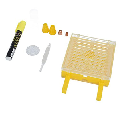Aramox Bee Rearing Kit Plastic Queen Bee Grafting Kit with Marking Pen and 357 Pieces for Queen Cultivation Reusable Setup for Beekeepers and Apiaries