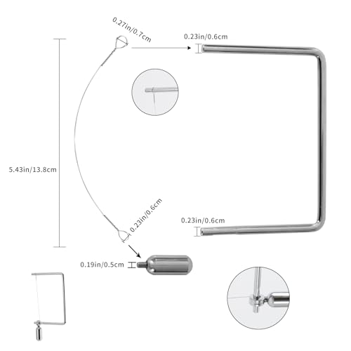 4 Pcs Cheese Slicer Wire Replacement For Marble Cheese Slicer Board,Cheese Cutter Wire for Block Cheeses Butter Cutting(Xinglinsaiter Cheese slicer Special) - color: silver138