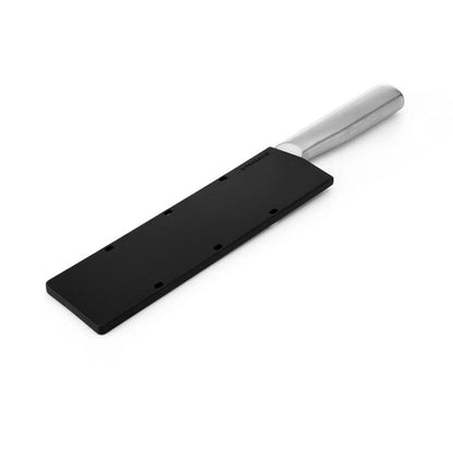 KitchenAid Gourmet Forged Stainless Steel Santoku Knife with Blade Cover, Sharp Kitchen Knife, High-Carbon Japanese Stainless Steel, 7 Inch, Brushed Stainless Steel - style: 7-Inch Santoku Knife