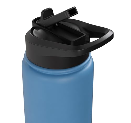 Proud Parent Sourdough Starter Active Yeast Stainless Steel Insulated Water Bottle - color: Light Blue