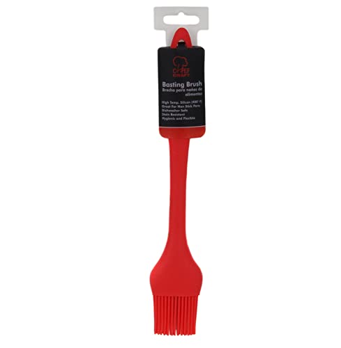 Chef Craft Premium Silicone Basting Brush, 10.25 inch, Red - color: Red