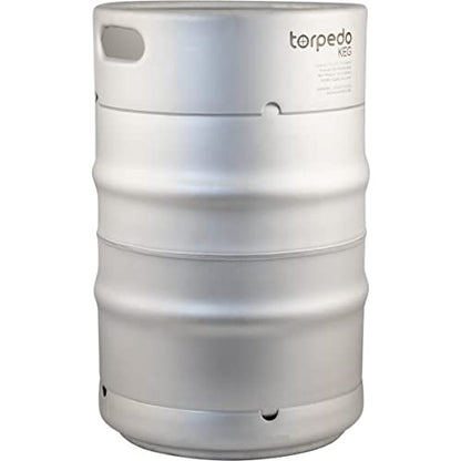Torpedo Keg | Ball Lock | Stainless Steel | Rolled Stainless Steel Handles | Carbonate your beverages | 15 gal.