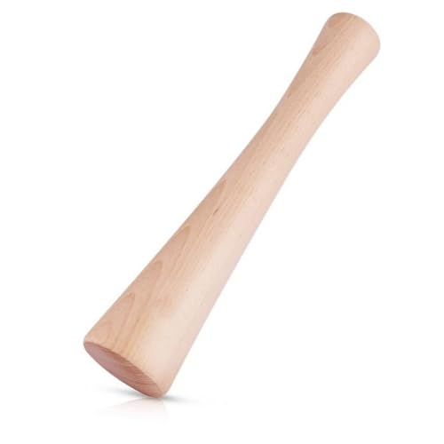 12" Sauerkraut Pounder Natural Solid Wood Smasher for Vegetable Fermentation Crocks and Mason Jars - Cabbage Tamper Fermenting Food Tool Packer Stomper