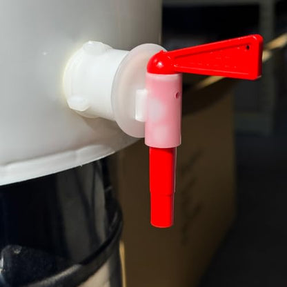 5 Gallon Bucket Spigot Kit (3 Pack) for Fermenting & Bottling | Ideal for homebrewing use. Red and white design features an easy installation process with included gaskets and nuts.
