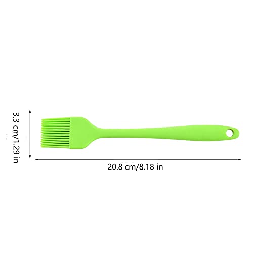 Silicone brush, Oil Brush for BBQ Kitchen Cooking Baking and Grilling (2 PCS,orange&black) - color: orange&black