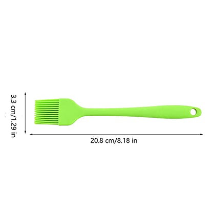 Silicone brush, Oil Brush for BBQ Kitchen Cooking Baking and Grilling (2 PCS,red) - color: Red