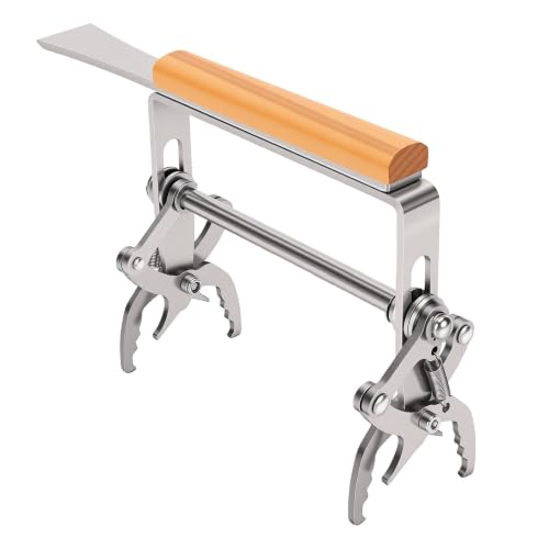 Generic Beehive Frame Grip, Stainless Steel Frame Gripper Holder Lifter Tool with Wooden Handle, Adjustable Height for Beekeeping Removal